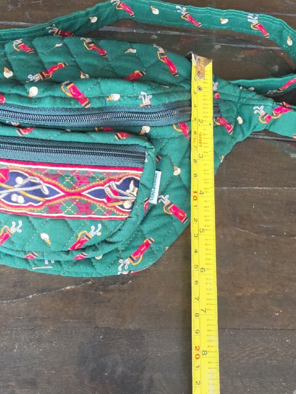 Vera Bradley Green Quilted Crossbody/Fanny Pack Golf Collectible 90s 80s Unique - Picture 11 of 11